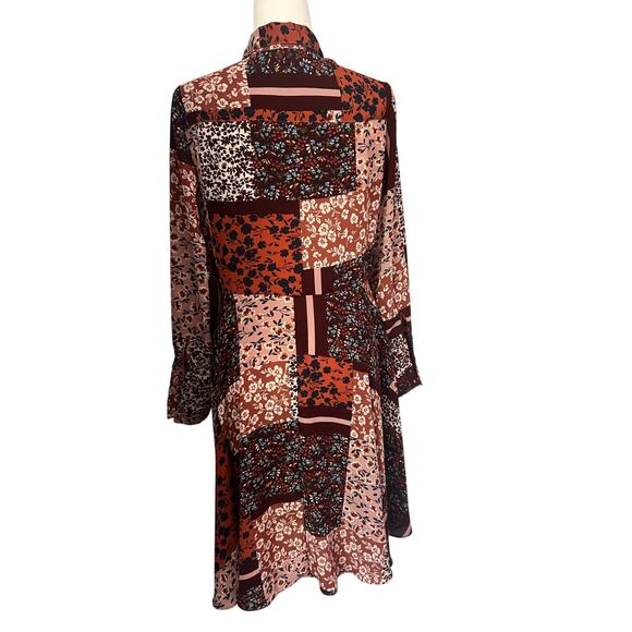 Nanette Lepore Patchwork Dress Vintage Inspired Knee length - Picture 8 of 9